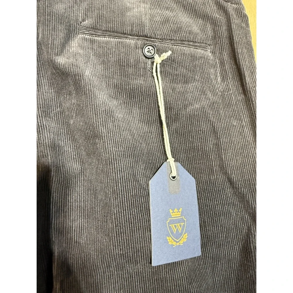 NWT Wallin & Bros Corduroy Pants Mens 40 Charcoal Gray Unhemmed Nordstrom
